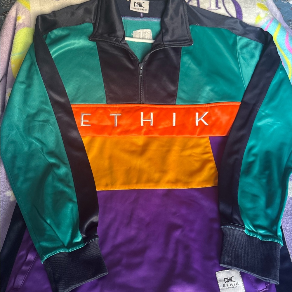 Ethik Multicolor Quarter-Zip Jacket - image 1